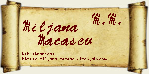 Miljana Maćašev vizit kartica
